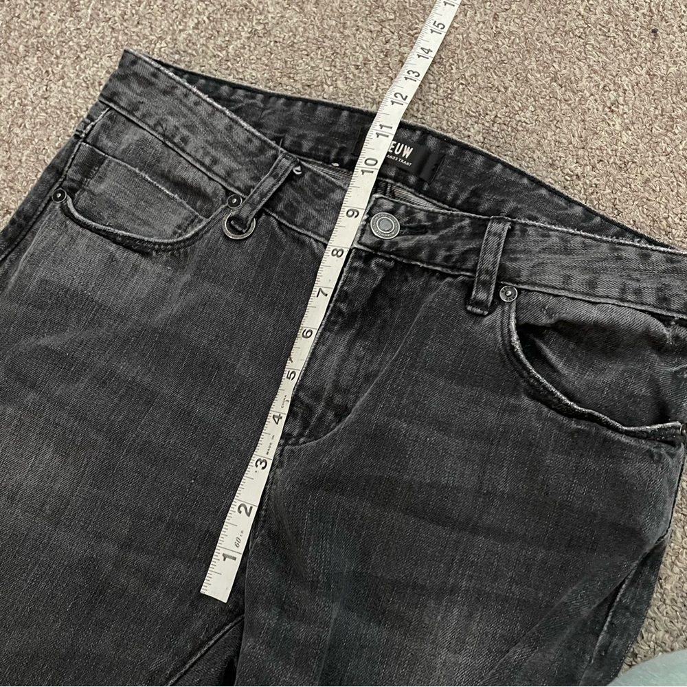 Neuw Distressed Raw Hem Sister Ray Designer Grey Wash Skinny Jeans Size 8R - Picture 9 of 10